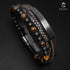 Lederarmband mit perlen gelbes tigerauge uniqal